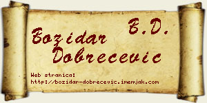 Božidar Dobrečević vizit kartica